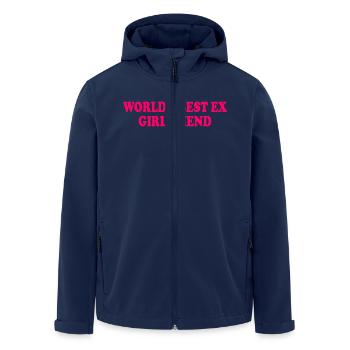 worlds best ex girlfriend - Men’s Recycled Softshell Jacket by Stanley/Stella - navy - Front - AI Model Male 185 light (185cm)