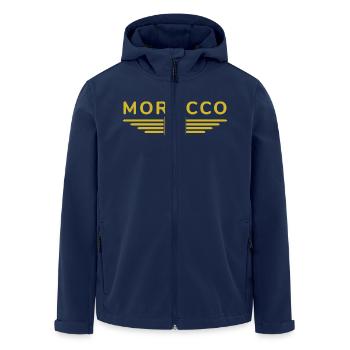 Morocco Rabat Fan Outfit Design T Shirt - Men’s Recycled Softshell Jacket by Stanley/Stella - navy - Front - AI Model Male 185 light (185cm)