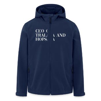 Arbeit lustiger Spruch Meister Ausbildung Chef - Recycelte Männer Softshell-Jacke von Stanley/Stella - Navy - Vorne - AI Model Male 185 light (185cm)