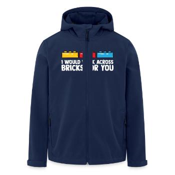 Brick Builder Brick Building Master Builder - Men’s Recycled Softshell Jacket by Stanley/Stella - navy - Front - AI Model Male 185 light (185cm)