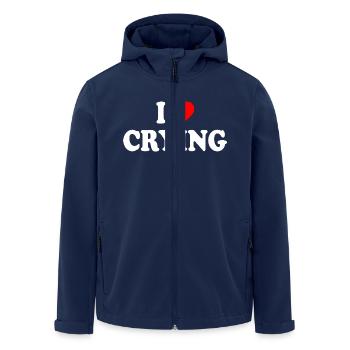 i love crying - Men’s Recycled Softshell Jacket by Stanley/Stella - navy - Front - AI Model Male 185 light (185cm)