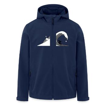 surf etoile - Veste softshell homme en polyester recyclé Stanley/Stella - marine - Devant - AI Model Male 185 light (185cm)