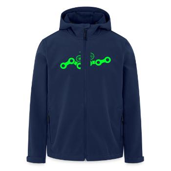 Bicycle Bicycle Chain Gift - Men’s Recycled Softshell Jacket by Stanley/Stella - navy - Front - AI Model Male 185 light (185cm)