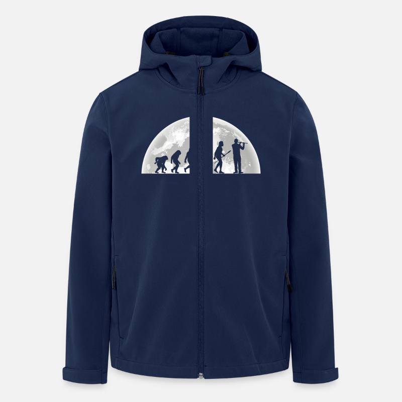 Flautist Evolution Flute - Men’s Recycled Softshell Jacket by Stanley/Stella - navy