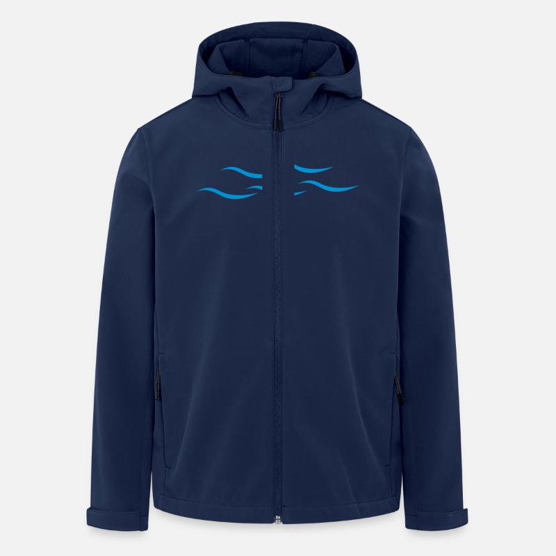 Wellen - Recycelte Männer Softshell-Jacke von Stanley/Stella - Navy