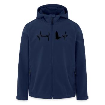 Je vis en paix et en harmonie - Veste softshell homme en polyester recyclé Stanley/Stella - marine - Devant - AI Model Male 185 light (185cm)