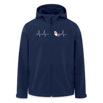 Ich liebe Mexiko - Herzschlag - Recycelte Männer Softshell-Jacke von Stanley/Stella - Navy - Vorne - AI Model Male 185 light (185cm)