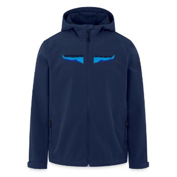 Schmetterling - kein Tier - Recycelte Männer Softshell-Jacke von Stanley/Stella - Navy - Vorne - AI Model Male 185 light (185cm)