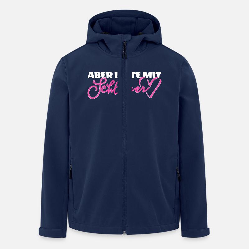 Schlagerherz Aber bitte mit Schlager - Recycelte Männer Softshell-Jacke von Stanley/Stella - Navy