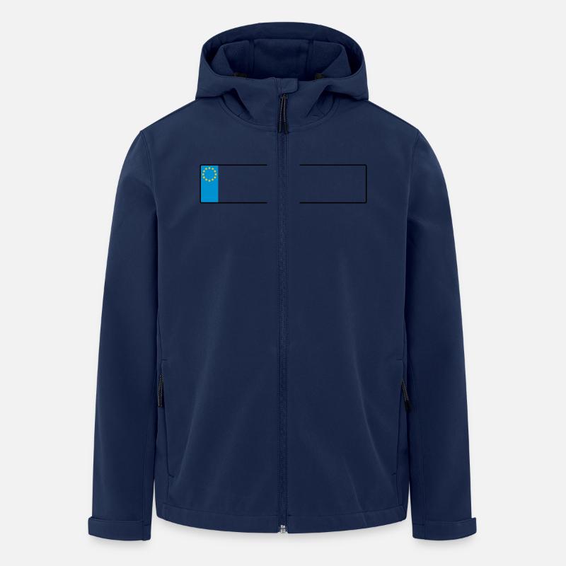 Kennzeichens europa_g1 - Recycelte Männer Softshell-Jacke von Stanley/Stella - Navy