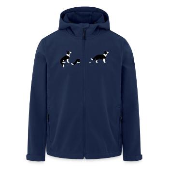 sit down up border collie - Men’s Recycled Softshell Jacket by Stanley/Stella - navy - Front - AI Model Male 185 light (185cm)