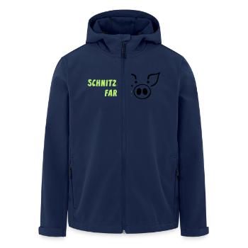 Landwirtschaft Schnitzel Farmer Bauer - Recycelte Männer Softshell-Jacke von Stanley/Stella - Navy - Vorne - AI Model Male 185 light (185cm)