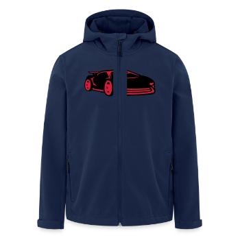 Car racing sports car racing car cool - Men’s Recycled Softshell Jacket by Stanley/Stella - navy - Front - AI Model Male 185 light (185cm)
