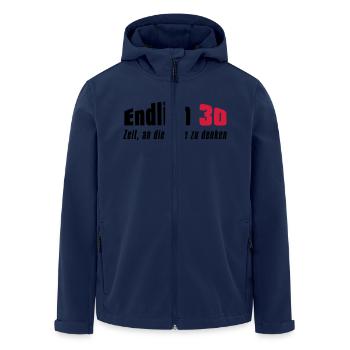 Endlich 30 - Recycelte Männer Softshell-Jacke von Stanley/Stella - Navy - Vorne - AI Model Male 185 light (185cm)