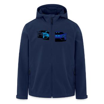 Course de voiture de sport de voiture art - Veste softshell homme en polyester recyclé Stanley/Stella - marine - Devant - AI Model Male 185 light (185cm)