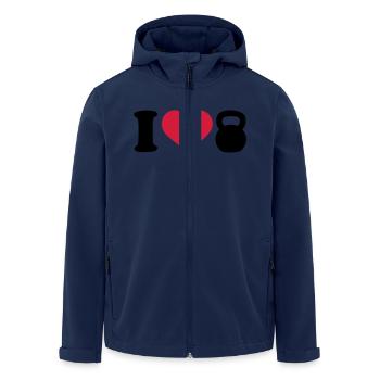 Kettlebell - Recycelte Männer Softshell-Jacke von Stanley/Stella - Navy - Vorne - AI Model Male 185 light (185cm)