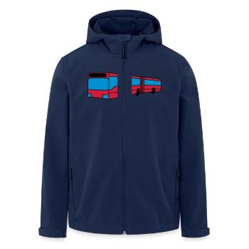 Bus - Recycelte Männer Softshell-Jacke von Stanley/Stella - Navy - Vorne - AI Model Male 185 light (185cm)