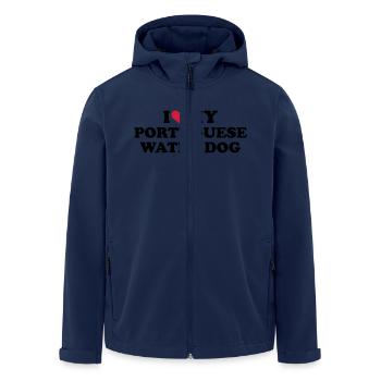 Portuguese Water Dog - Men’s Recycled Softshell Jacket by Stanley/Stella - navy - Front - AI Model Male 185 light (185cm)
