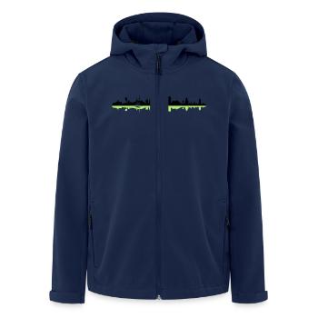 Skyline - Thüringen - Recycelte Männer Softshell-Jacke von Stanley/Stella - Navy - Vorne - AI Model Male 185 light (185cm)