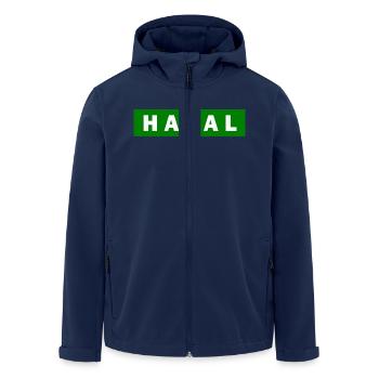 Halal - Recycelte Männer Softshell-Jacke von Stanley/Stella - Navy - Vorne - AI Model Male 185 light (185cm)