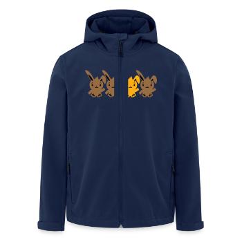 4 Hasen Freunde Unterschied Be Different Anders - Recycelte Männer Softshell-Jacke von Stanley/Stella - Navy - Vorne - AI Model Male 185 light (185cm)