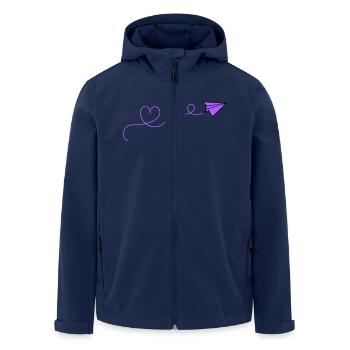 Coeur d’avion en papier - Veste softshell homme en polyester recyclé Stanley/Stella - marine - Devant - AI Model Male 185 light (185cm)