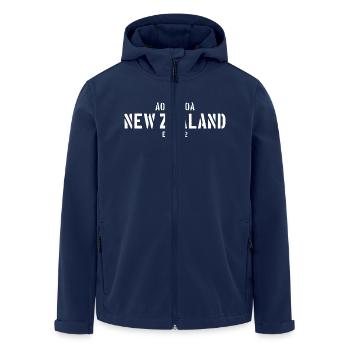 Nouvelle-Zélande - Kiwi - Aotearoa Neuseeland Auckland - Veste softshell homme en polyester recyclé Stanley/Stella - marine - Devant - AI Model Male 185 light (185cm)