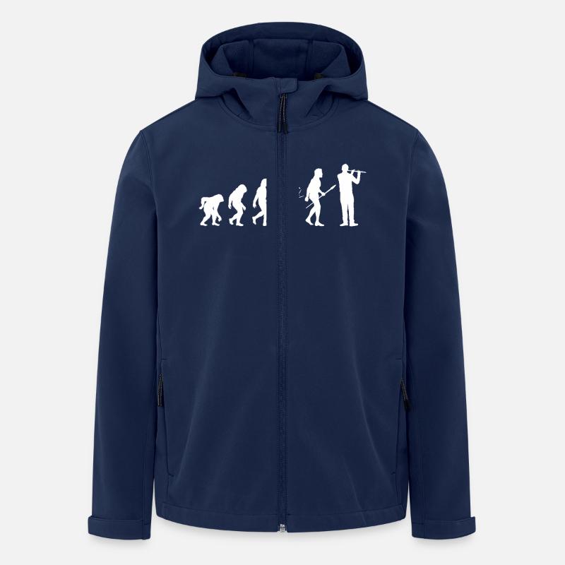Flötist Evolution Querflöte - Recycelte Männer Softshell-Jacke von Stanley/Stella - Navy