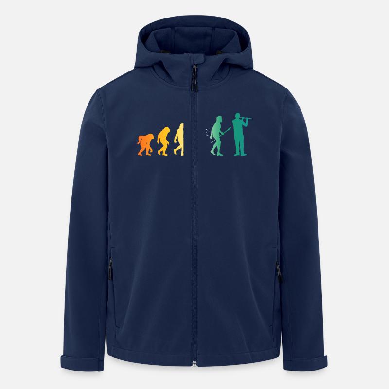 Flautist Evolution Flute - Men’s Recycled Softshell Jacket by Stanley/Stella - navy