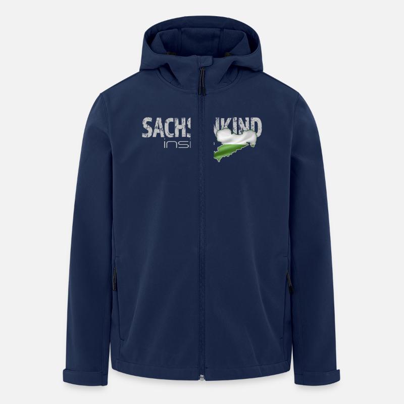 Sachsenkind inside - Sachsen - Recycelte Männer Softshell-Jacke von Stanley/Stella - Navy