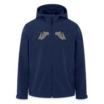 batwings_grey - Men’s Recycled Softshell Jacket by Stanley/Stella - navy - Front - AI Model Male 185 light (185cm)