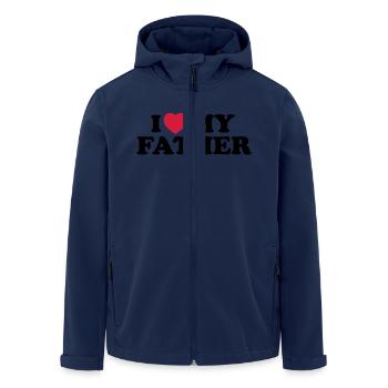 I love my father - Men’s Recycled Softshell Jacket by Stanley/Stella - navy - Front - AI Model Male 185 light (185cm)