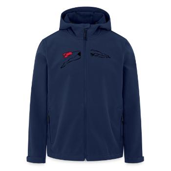 Lifeguard - Recycelte Männer Softshell-Jacke von Stanley/Stella - Navy - Vorne - AI Model Male 185 light (185cm)