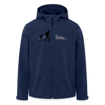 Sport - Berge Wanderer - Recycelte Männer Softshell-Jacke von Stanley/Stella - Navy - Vorne - AI Model Male 185 light (185cm)
