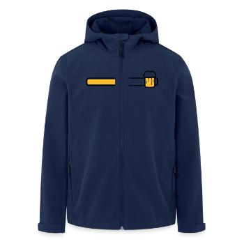 balken text logo design loading download energie a - Recycelte Männer Softshell-Jacke von Stanley/Stella - Navy - Vorne - AI Model Male 185 light (185cm)