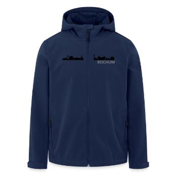 Skyline - Bochum - Recycelte Männer Softshell-Jacke von Stanley/Stella - Navy - Vorne - AI Model Male 185 light (185cm)