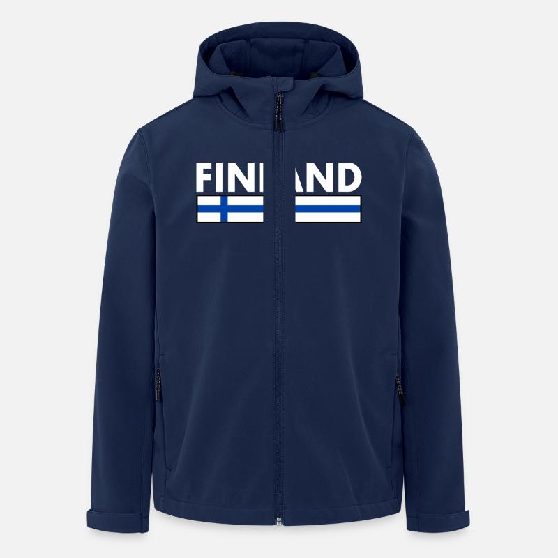 Finnland - Recycelte Männer Softshell-Jacke von Stanley/Stella - Navy