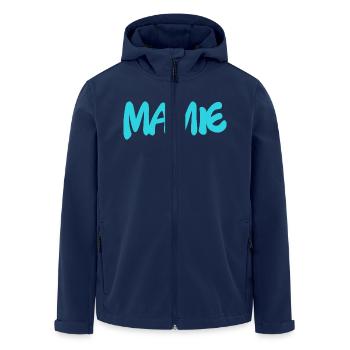 MAMIE. FÊTE DES MÈRES. BONNE FÊTE MAMIE. JE T'AIME - Veste softshell homme en polyester recyclé Stanley/Stella - marine - Devant - AI Model Male 185 light (185cm)