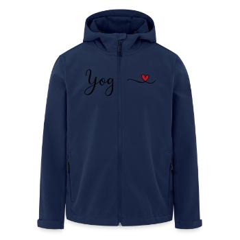 Yoga - Recycelte Männer Softshell-Jacke von Stanley/Stella - Navy - Vorne - AI Model Male 185 light (185cm)