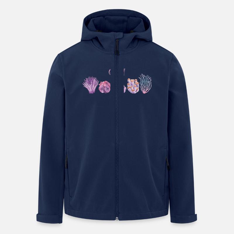 Lebendige Korallenriff-Kunst - Recycelte Männer Softshell-Jacke von Stanley/Stella - Navy