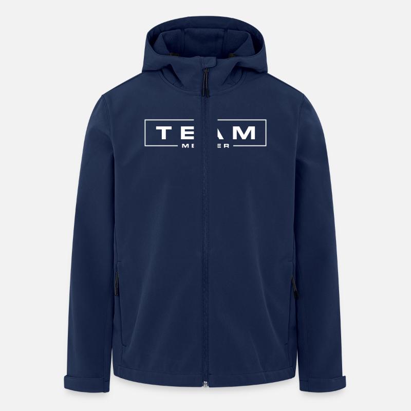 Team Mitglied - Recycelte Männer Softshell-Jacke von Stanley/Stella - Navy