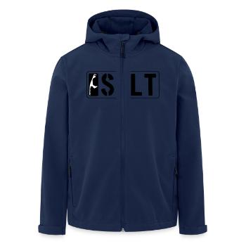 Sylt Island - Men’s Recycled Softshell Jacket by Stanley/Stella - navy - Front - AI Model Male 185 light (185cm)