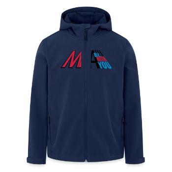 may4th_vec_3 de - Recycelte Männer Softshell-Jacke von Stanley/Stella - Navy - Vorne - AI Model Male 185 light (185cm)