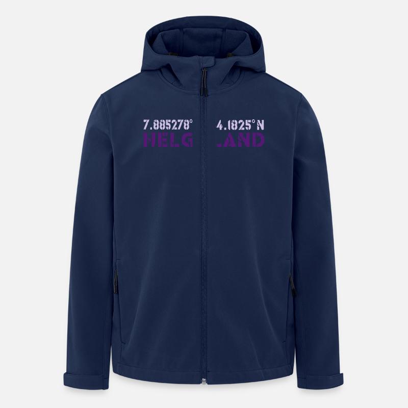 Helgoland Koordinaten - Recycelte Männer Softshell-Jacke von Stanley/Stella - Navy