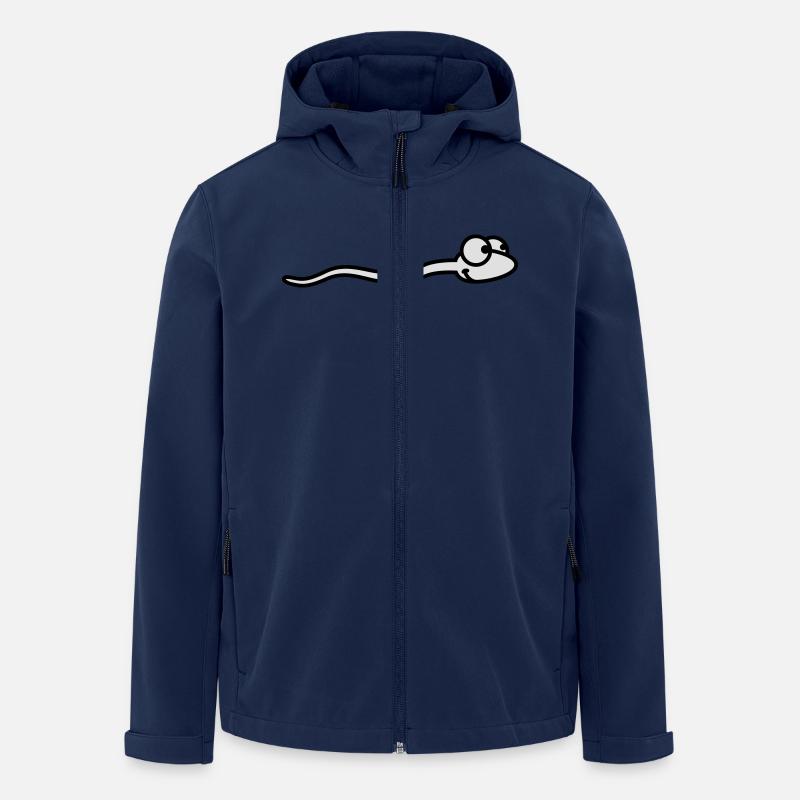 comic_sperm_2c - Veste softshell homme en polyester recyclé Stanley/Stella - marine