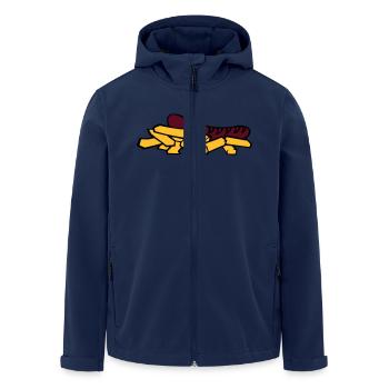 currywurst frite saucisse - Veste softshell homme en polyester recyclé Stanley/Stella - marine - Devant - AI Model Male 185 light (185cm)