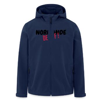 Normandie / Normand / Normande / France - Recycelte Männer Softshell-Jacke von Stanley/Stella - Navy - Vorne - AI Model Male 185 light (185cm)