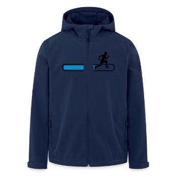 loading loading loading bar sport race sprinting f - Men’s Recycled Softshell Jacket by Stanley/Stella - navy - Front - AI Model Male 185 light (185cm)