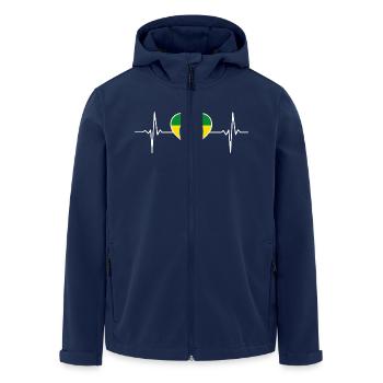 Ethiopia Flag Heartbeat - Men’s Recycled Softshell Jacket by Stanley/Stella - navy - Front - AI Model Male 185 light (185cm)
