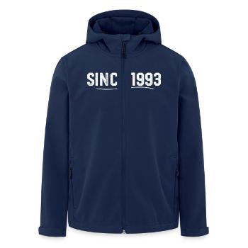 Legendary since 1993 birthday gift 1993 - Men’s Recycled Softshell Jacket by Stanley/Stella - navy - Front - AI Model Male 185 light (185cm)